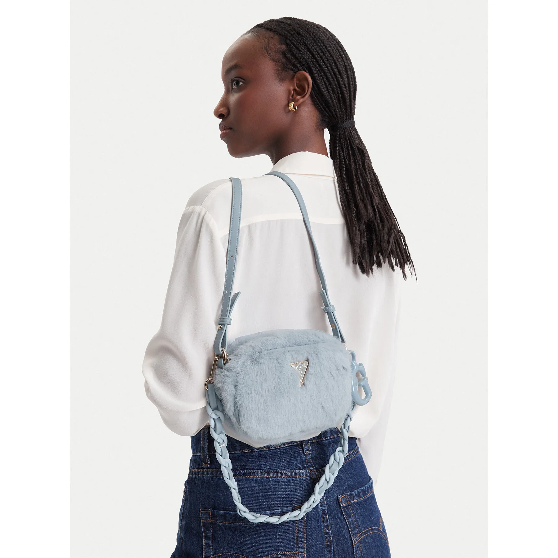 Дамска чанта Guess J6BZ18 W3992 Син – Класически дамски чанти