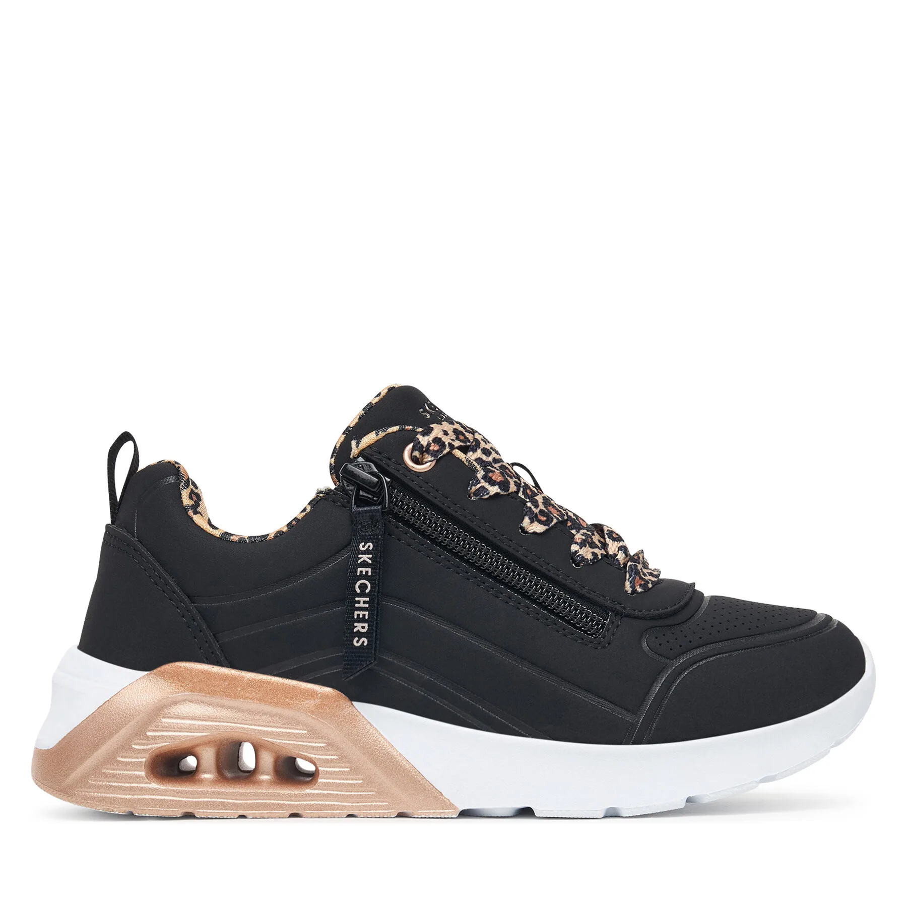 Сникърси Skechers UNO Lite 2.0 - Leopard Stride 310708L/BLK Черен – Маратонки за момичета