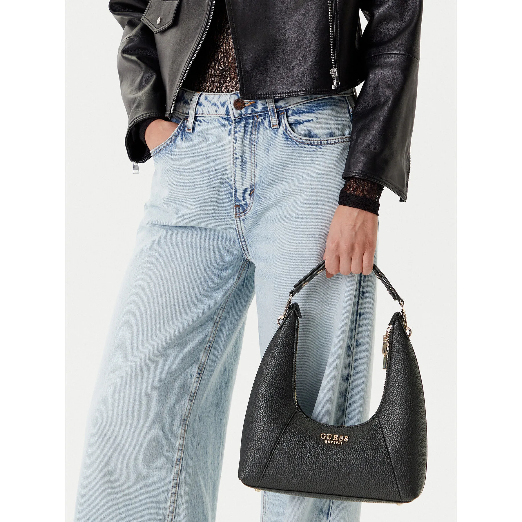 Дамска чанта Guess Calista HWBG73 34170 Черен – Класически дамски чанти