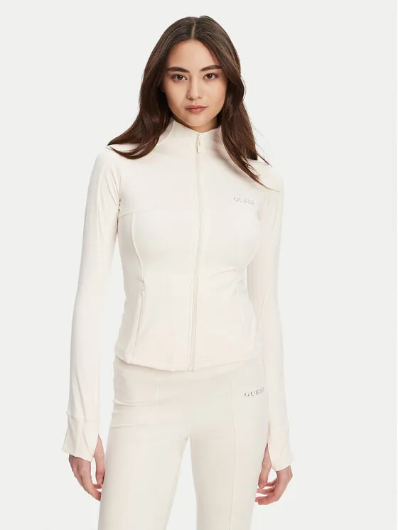 Дамски суитшърт Guess V5RP17 KCD02 кремав – Дамски суитшърти без цип