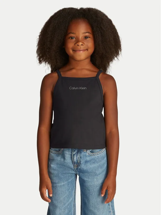 Детски потник Calvin Klein Jeans Punto черен – Детски топове