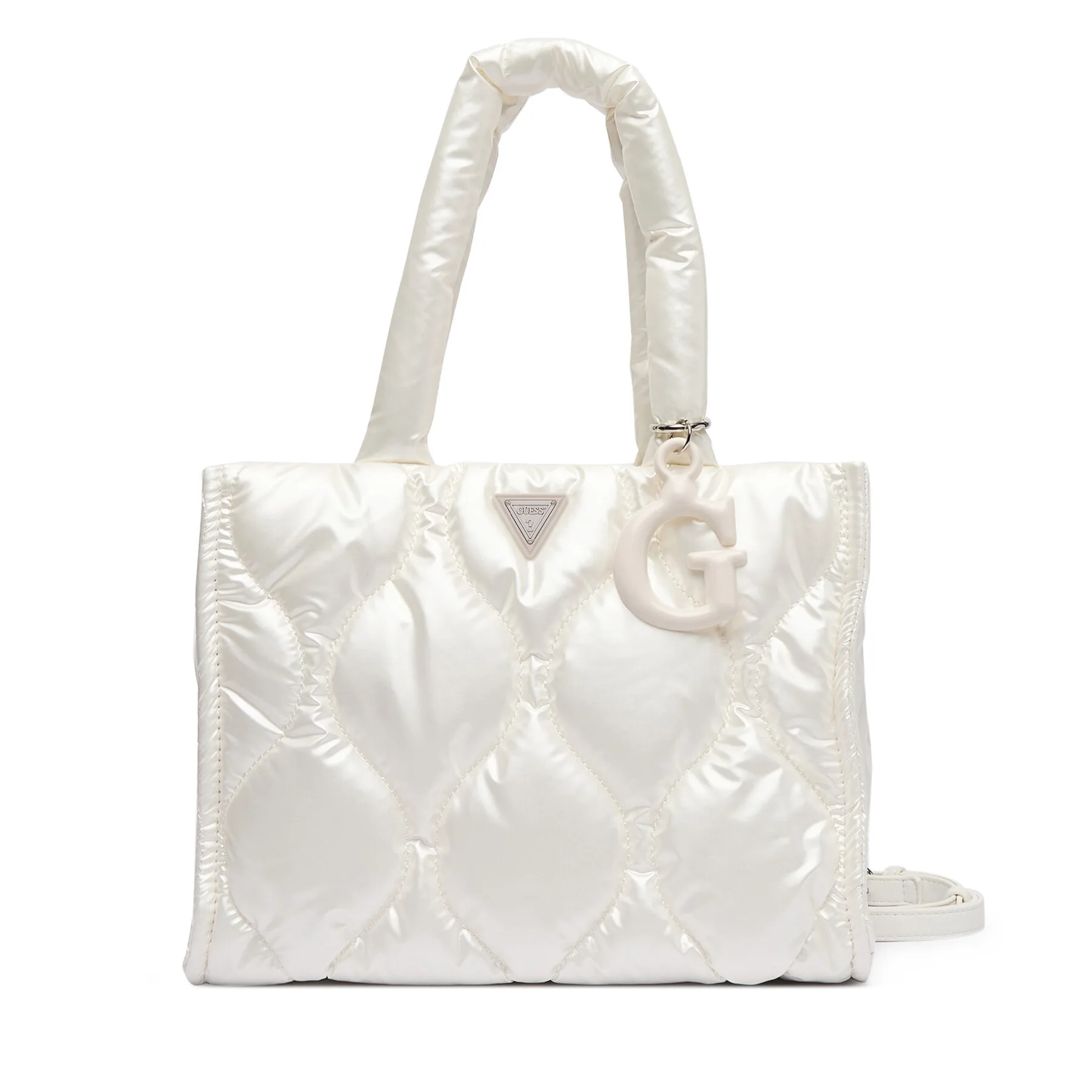 Дамска чанта Guess J6BZ14 W3987 Кремав – Класически дамски чанти