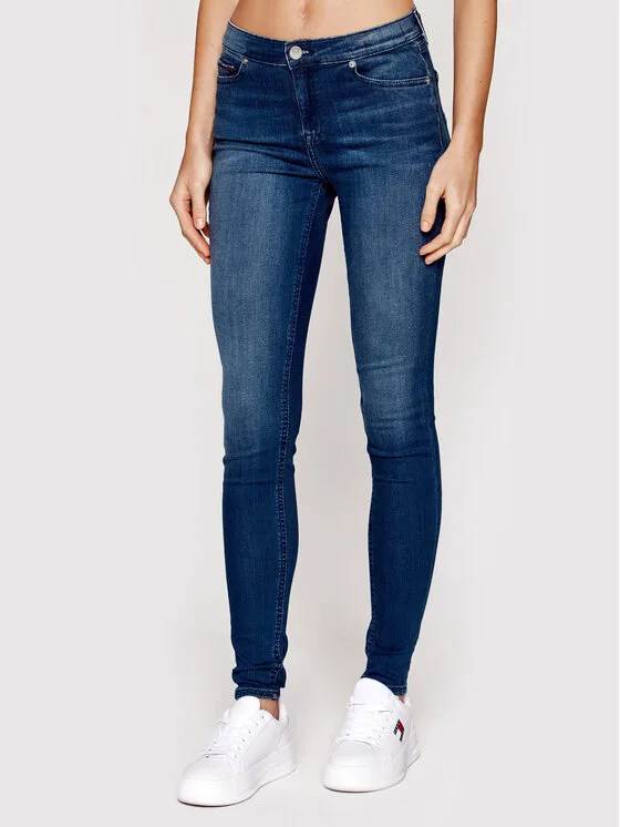 Tommy Jeans Дънки Nora DW0DW09213 Тъмносин Skinny Fit – Дамски skinny дънки
