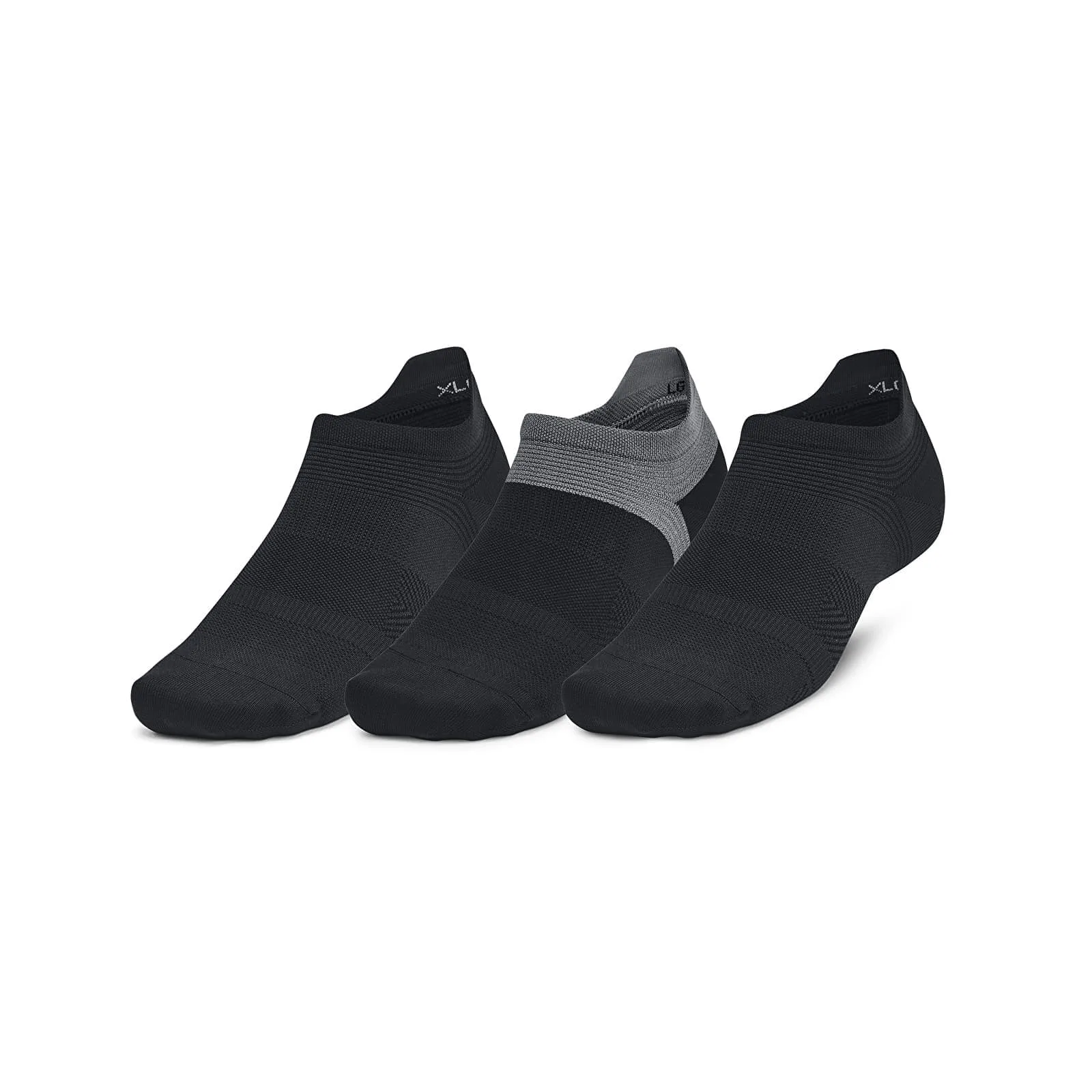 Чорапи Under Armour AD Run Lite 3-Pack NS Black/ Black/ Reflective XL – Black|Reflective – Мъжки чорапи