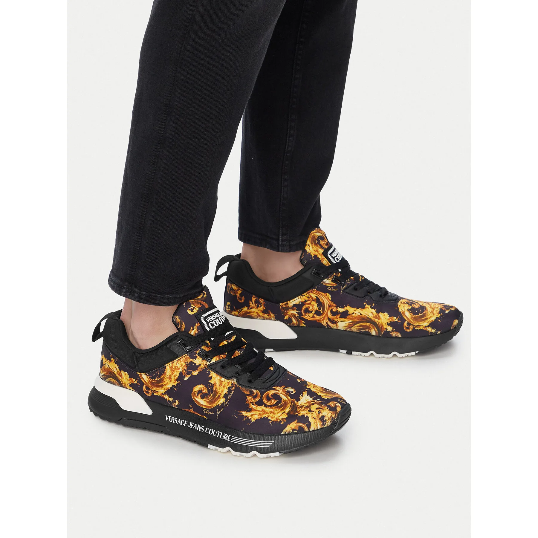 Сникърси Versace Jeans Couture 80YA3SA1 Черен – Мъжки ниски маратонки