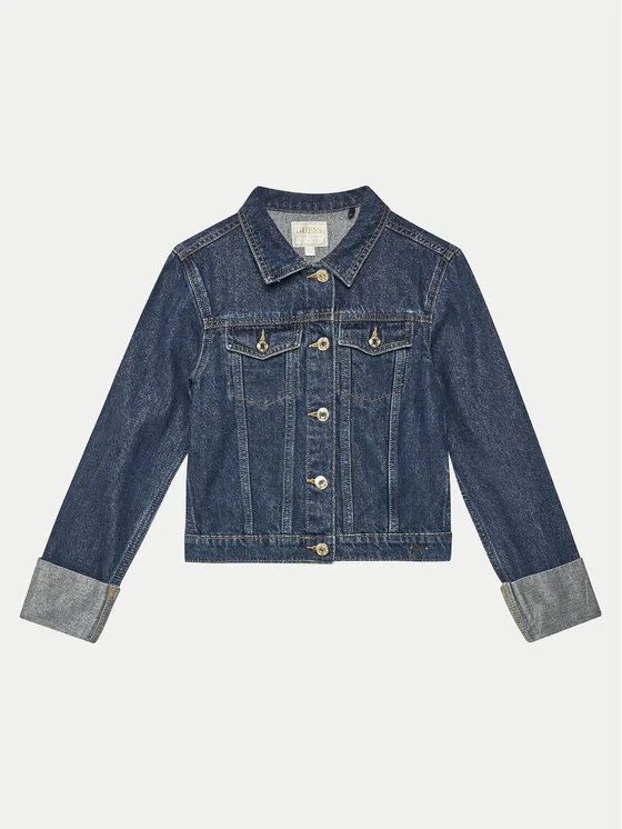 Guess Дънково яке J5RL03 D5D90 Тъмносин Regular Fit – Дамски преходни якета