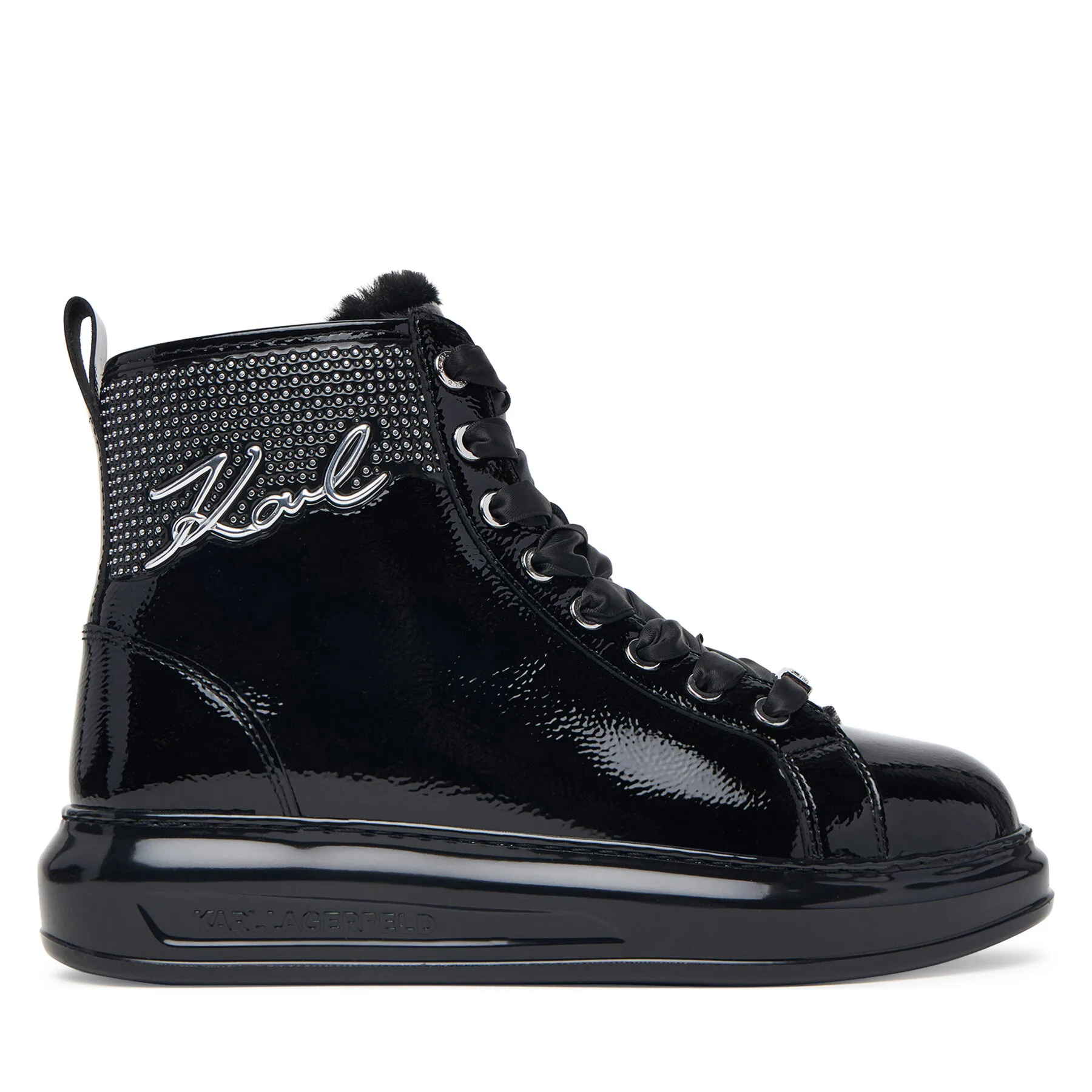 Зимни обувки KARL LAGERFELD Kapri KL62558S Черен – Дамски равни боти