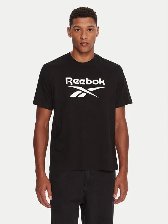 Reebok Тишърт RK25141CCM Черен Regular Fit – Мъжки тениски