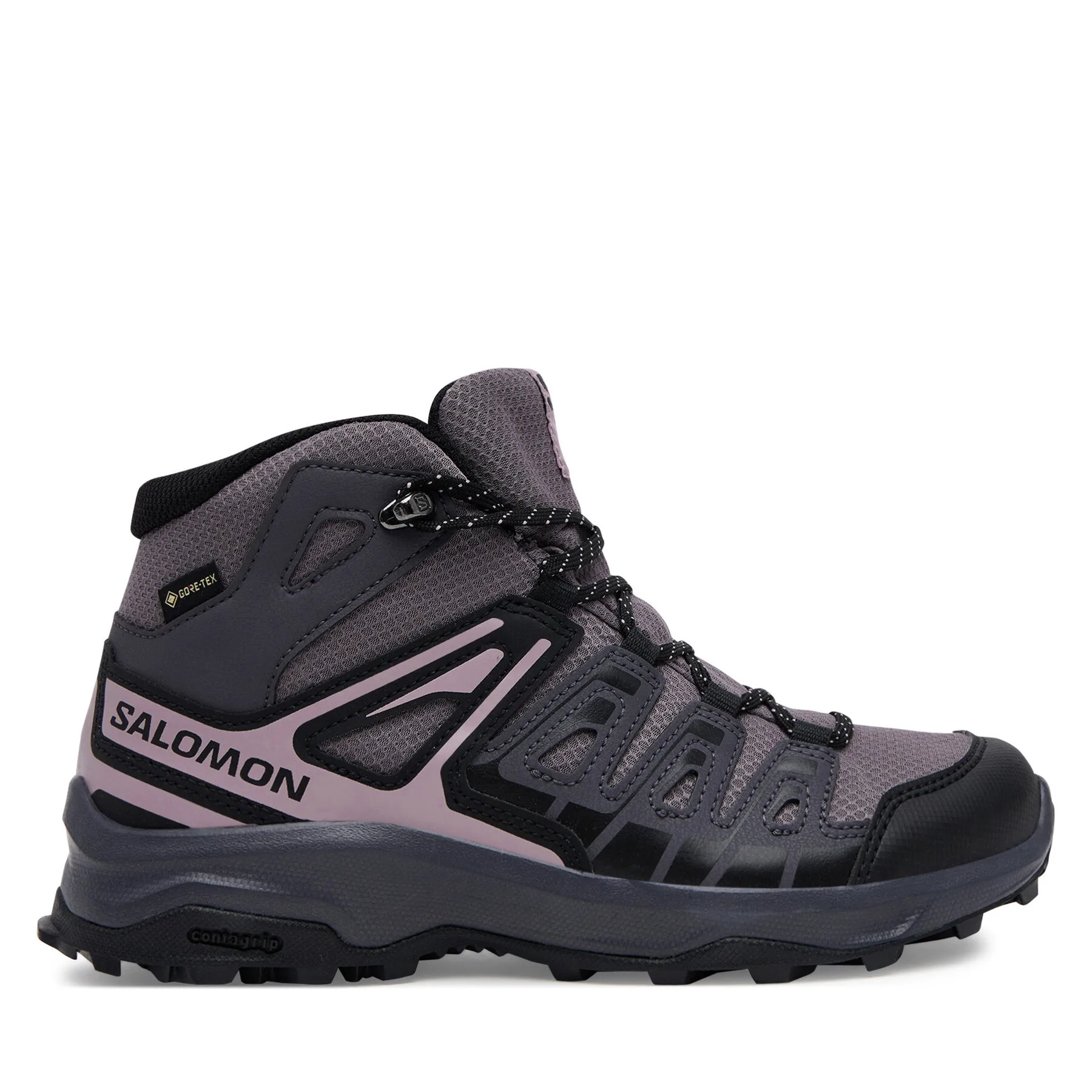 Дамски туристически обувки Salomon Extegra Mid Gore-Tex виолетови – Дамски ниски трекинг обувки