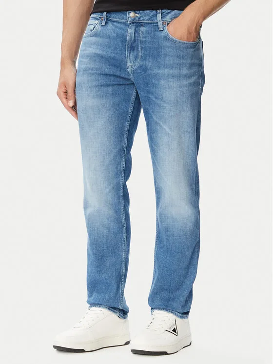 Мъжки дънки Guess M6YAS2 D1289 сини – Мъжки straight дънки