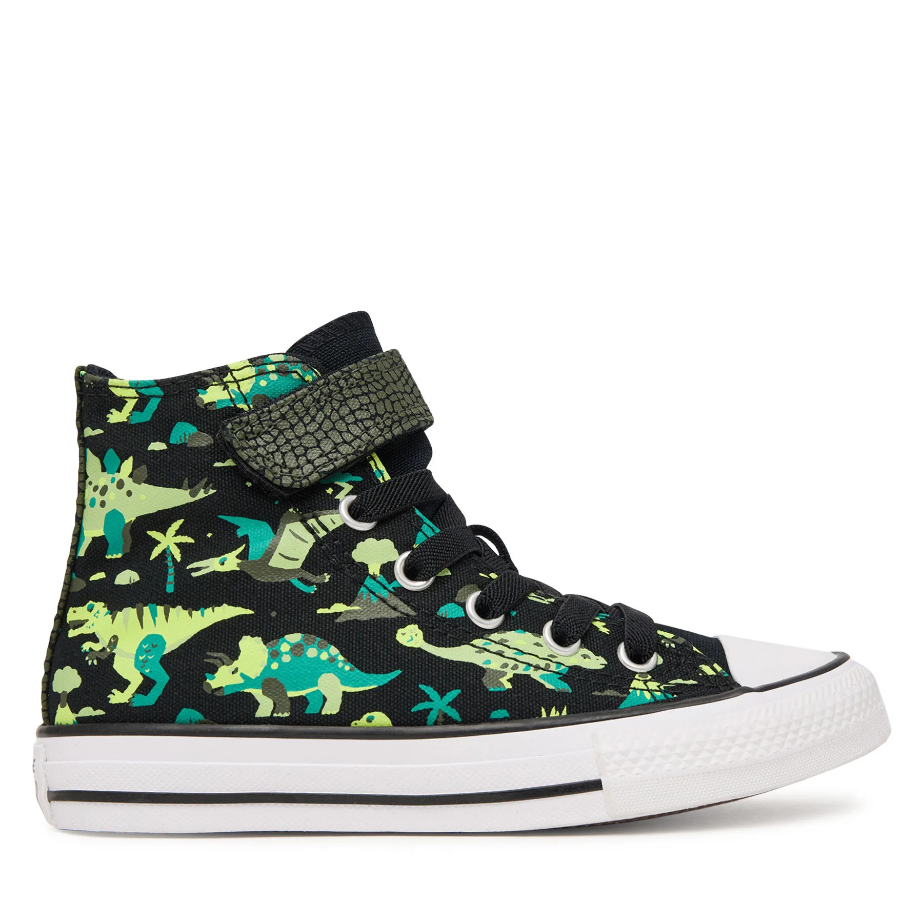 Детски високи кецове Converse Chuck Taylor All Star Easy-On Dinos черни – Черен