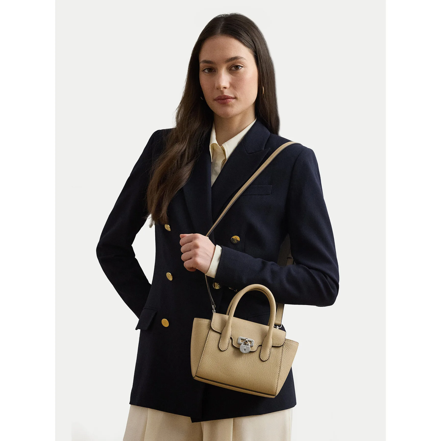 Дамска чанта LAUREN RALPH LAUREN 431969349005 Бежов – Класически дамски чанти
