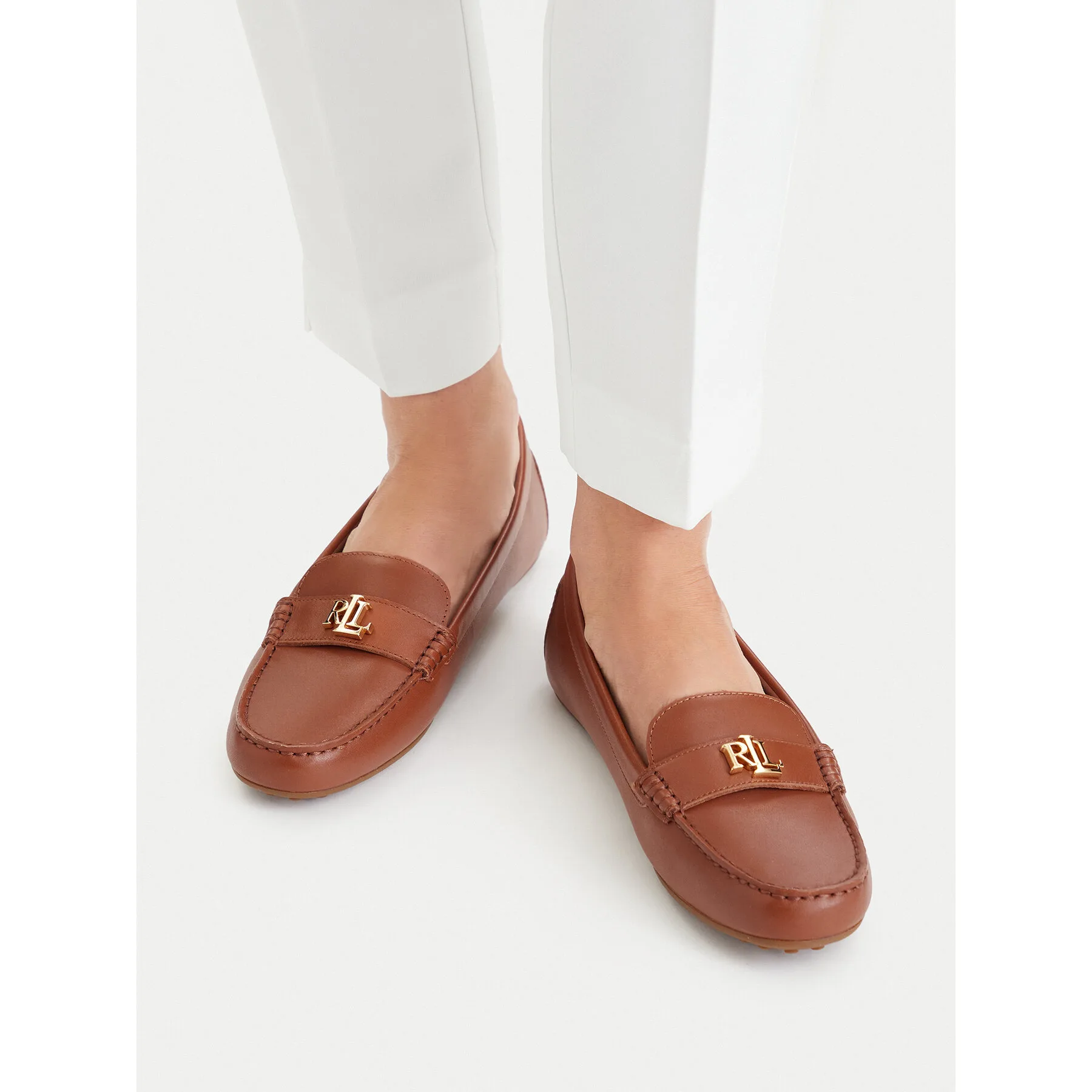 Мокасини LAUREN RALPH LAUREN 802P09040002 Кафяв – Дамски мокасини