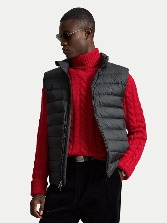 Polo Ralph Lauren Жилетка за костюм 710B20425001 Черен Regular Fit – Мъжки елеци