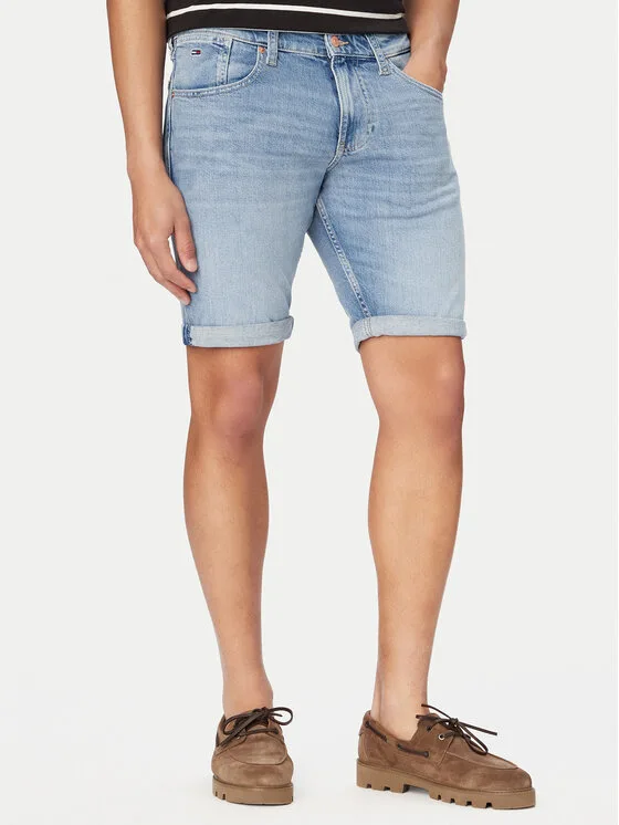 Tommy Jeans Дънкови шорти Ronnie DM0DM22979 Син Slim Fit – Мъжки дънкови шорти