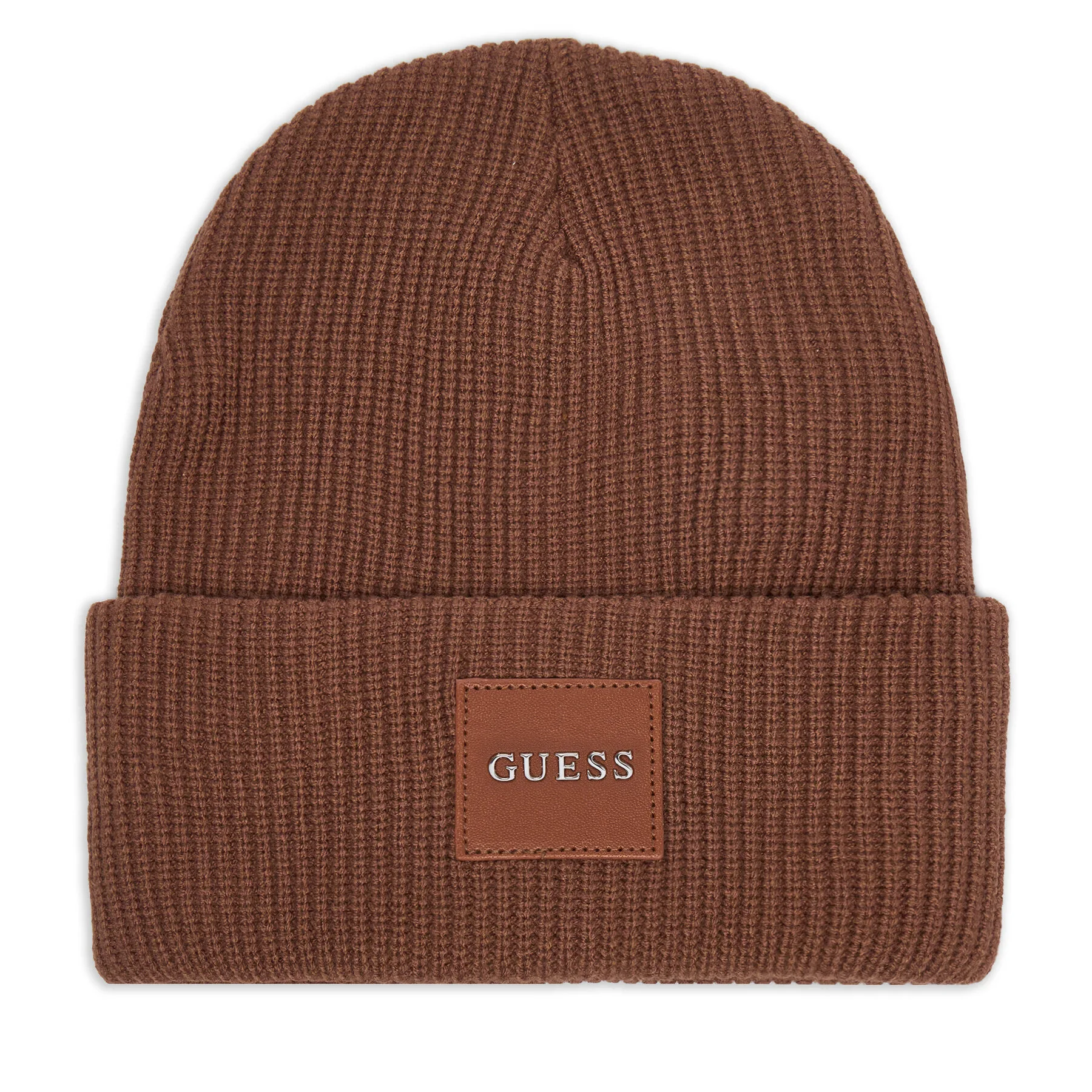 Мъжка зимна шапка Guess кафява – Зимни шапки
