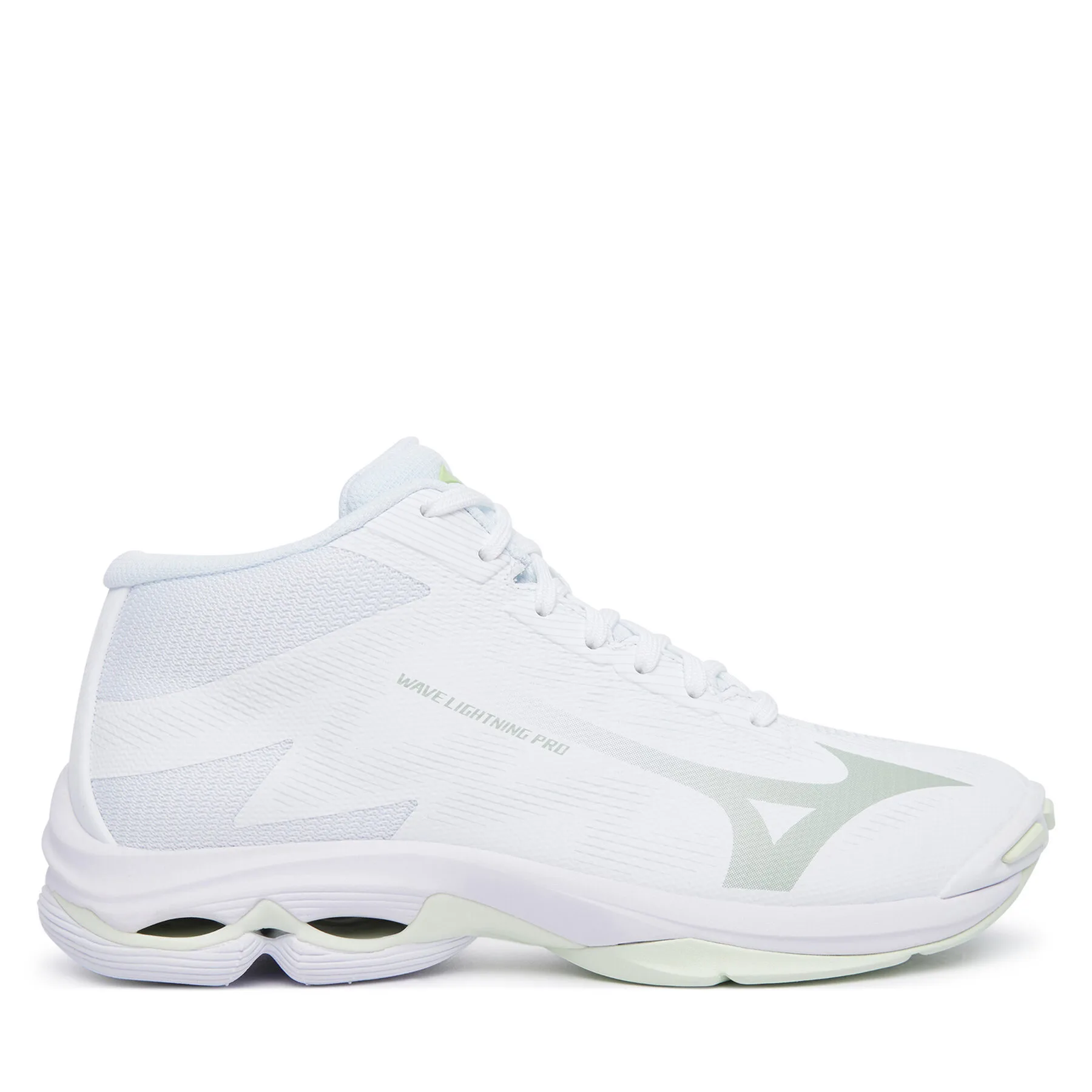 Дамски обувки за зала Mizuno Wave Lightning Pro Mid бели – Бял – Обувки за спортове на закрито