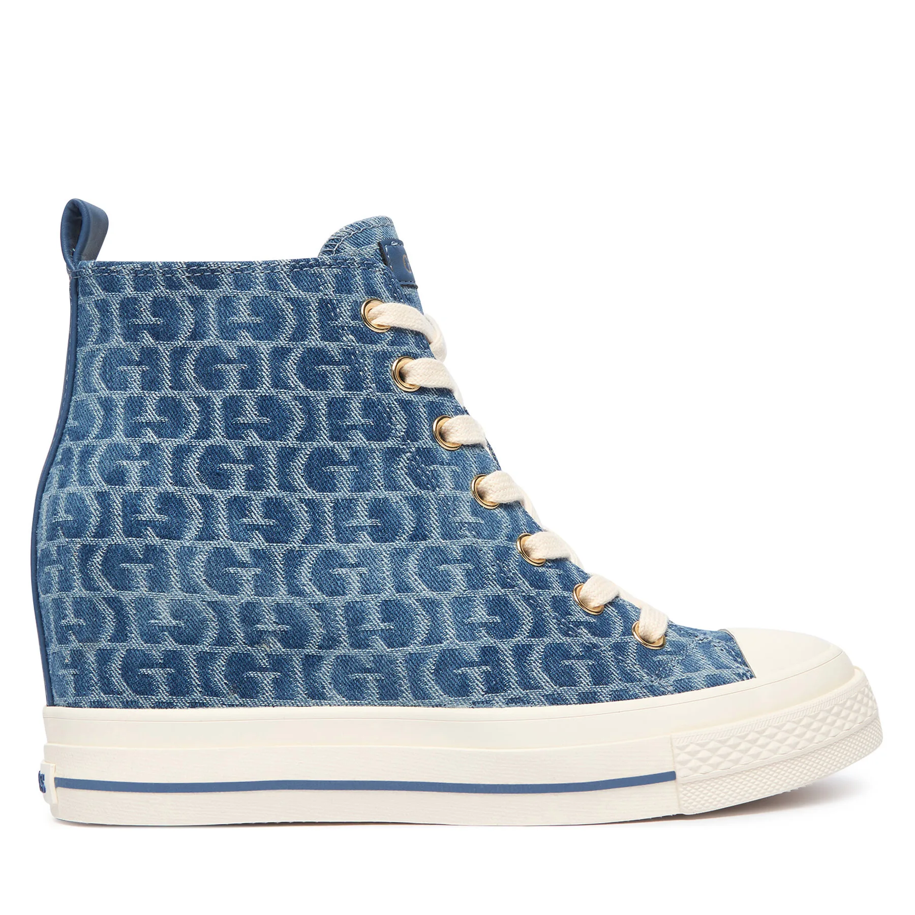 Дамски високи кецове Guess Fltsun FAL12 сини