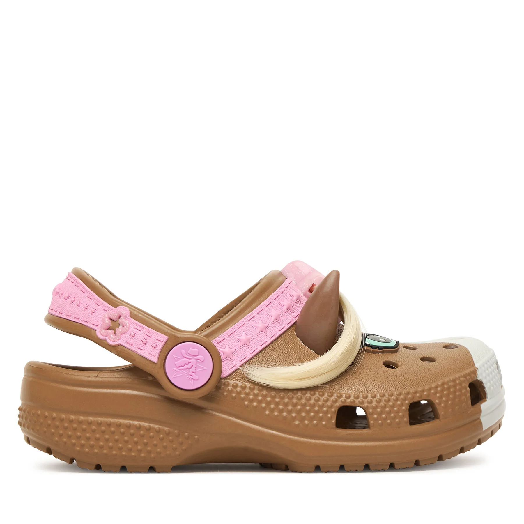 Детски чехли Crocs Classic IAM Horse Clog кафяви – Детски чехли и джапанки