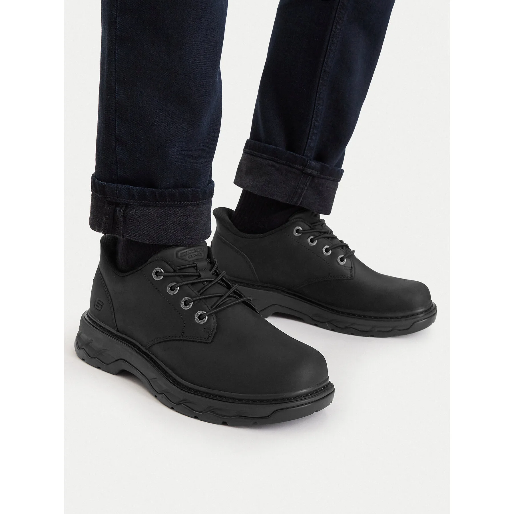 Мъжки обувки Skechers Lockett BBK черни – Черен – Мъжки ежедневни затворени обувки