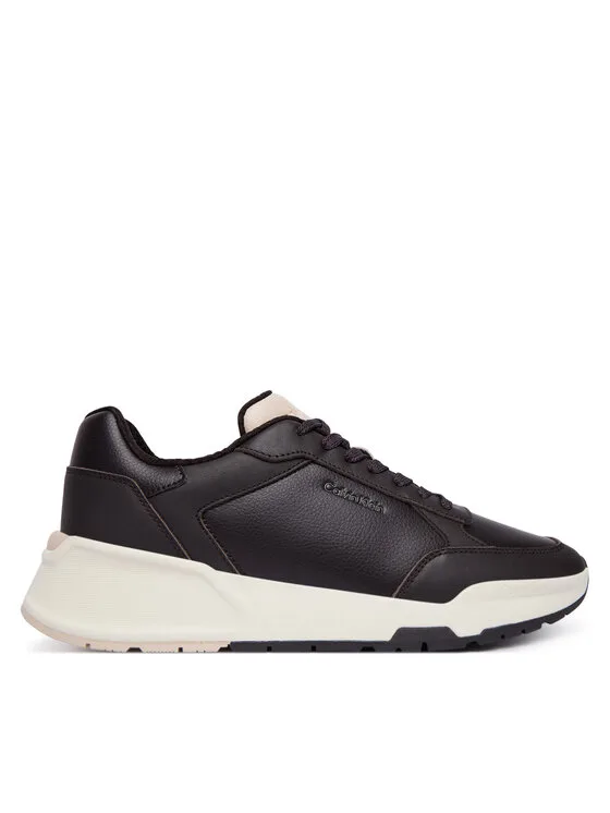Мъжки маратонки Calvin Klein City Runner Laceup Lth Mix бордо – Мъжки ниски маратонки