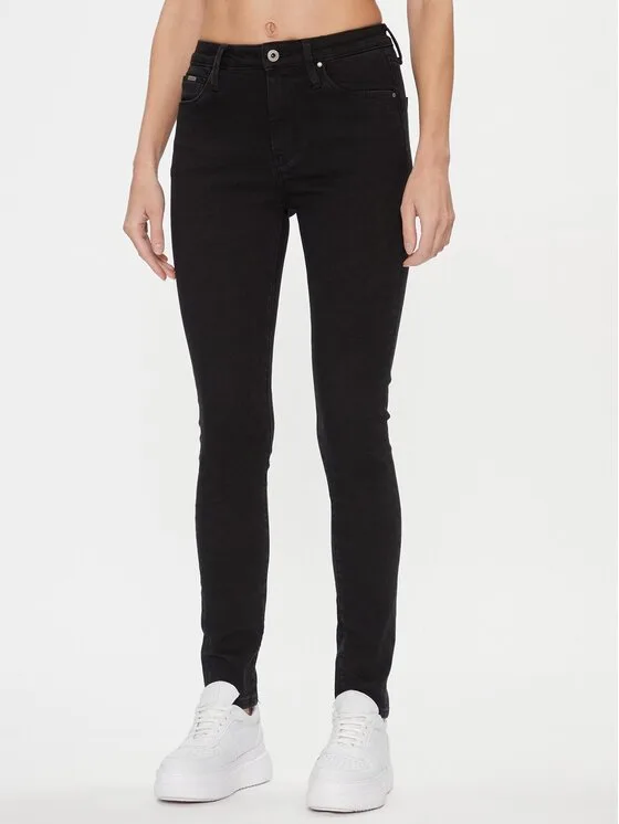 Дамски дънки Pepe Jeans PL204584XG6 черни – Черен – Дамски skinny дънки