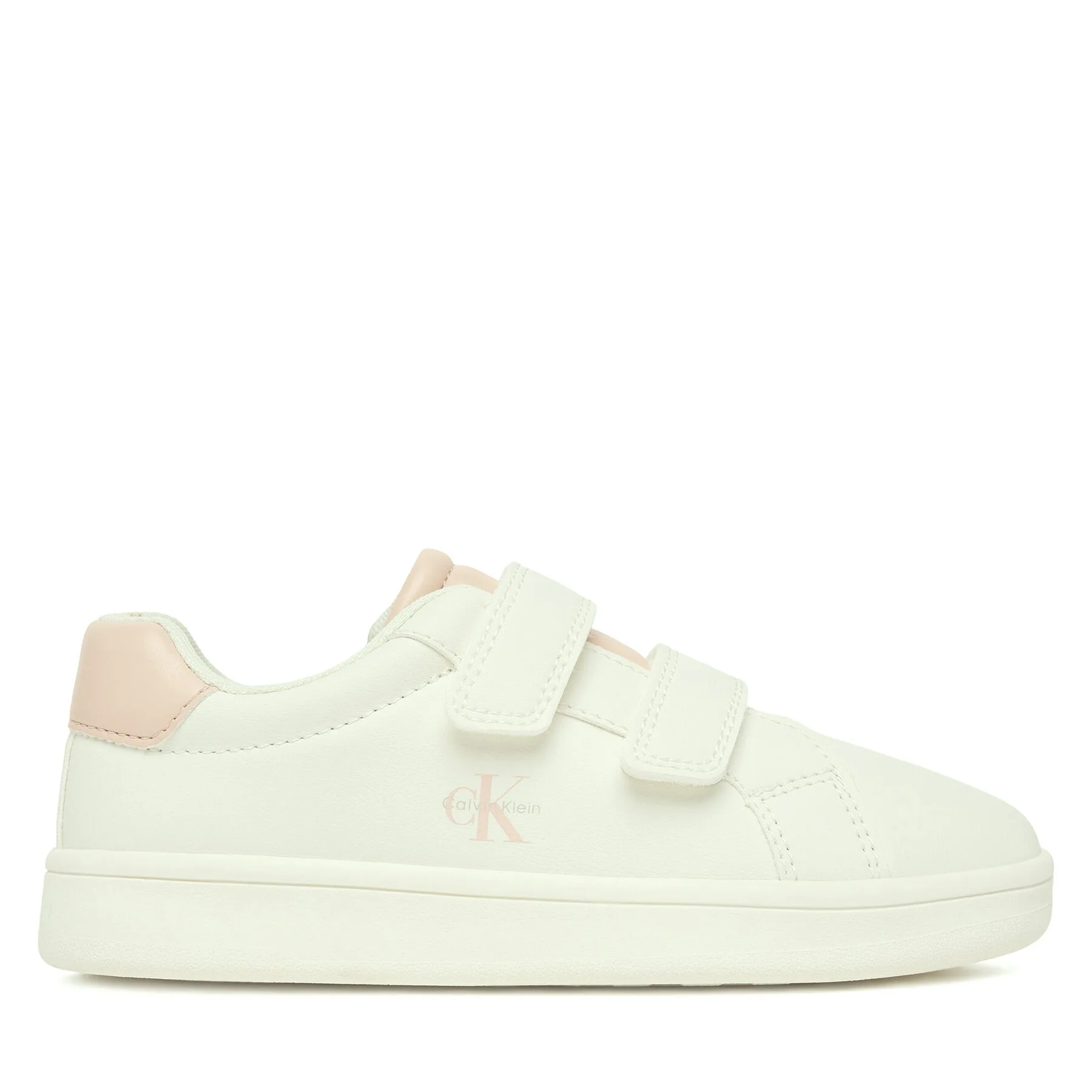 Детски маратонки Calvin Klein Velcro V1A9-83206-1355A708 бели – Бял – Маратонки за момичета