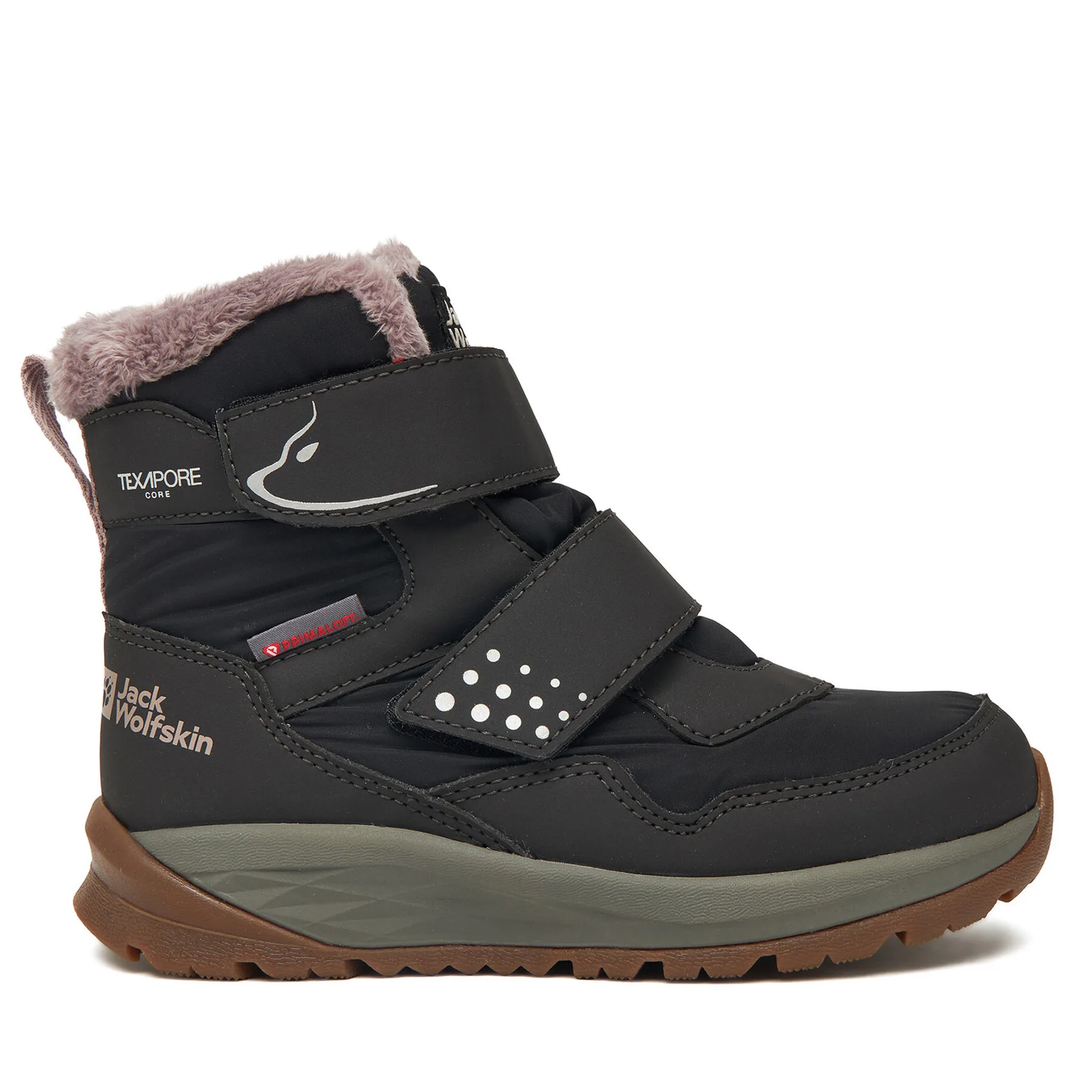 Детски апрески Jack Wolfskin Polar Bear-g Texapore High Vc черни – Черен – Апрески за момичета