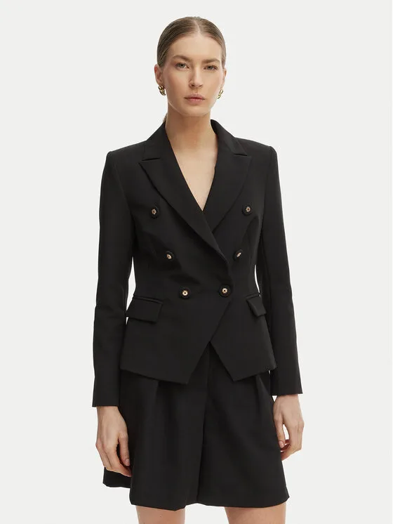 Rinascimento Сако CFC0127894003 Черен Slim Fit – Дамски сака и жакети