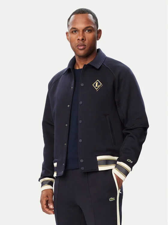 Lacoste Яке бомбър BH8614 Тъмносин Regular Fit – Мъжки бомбър якета