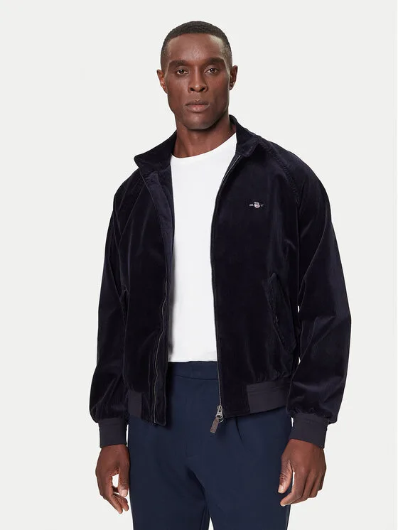 Gant Яке бомбър Corduroy 7006547 Тъмносин Regular Fit – Мъжки бомбър якета