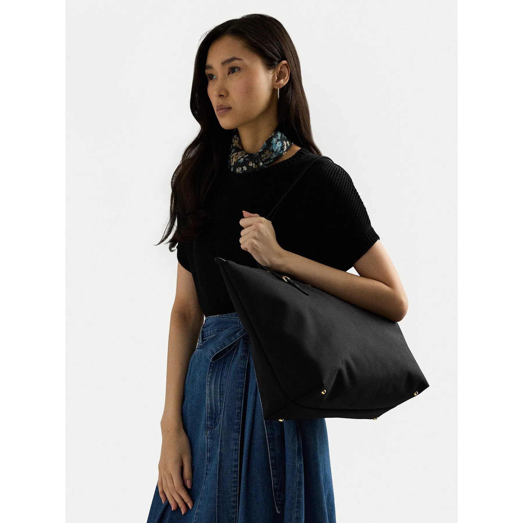 Дамска чанта Lauren Ralph Lauren Keaton 31 431950007002 Черен – Дамски ежедневни чанти