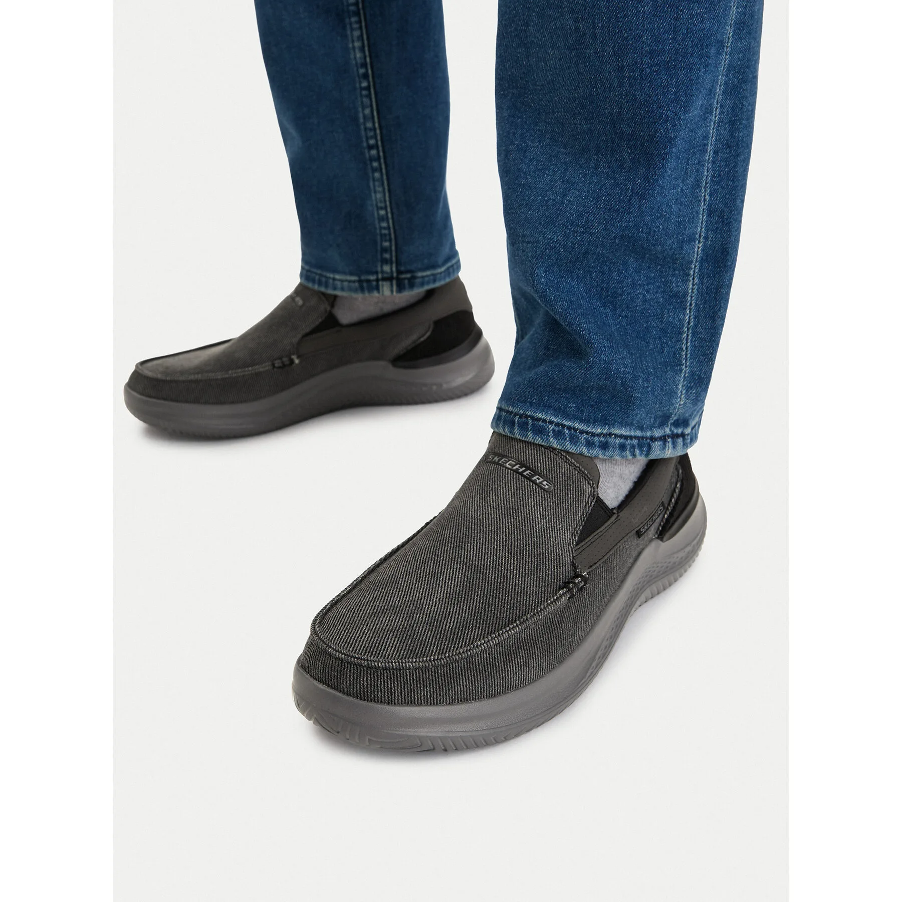 Мъжки обувки Skechers Relaxed Fit: Hasting Fielden черни – Черен – Мъжки ежедневни затворени обувки