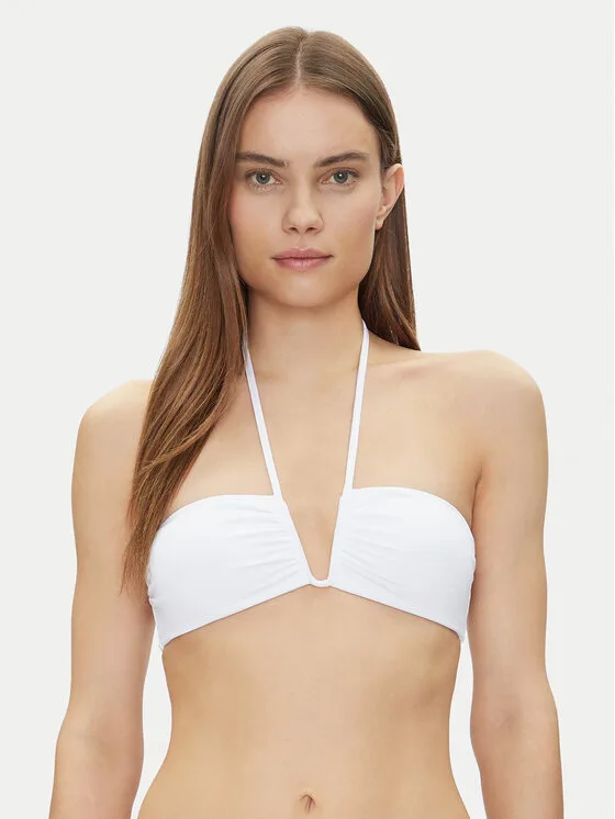 LAUREN RALPH LAUREN Горнище на бански 20401045 Бял – Дамски бикини бански