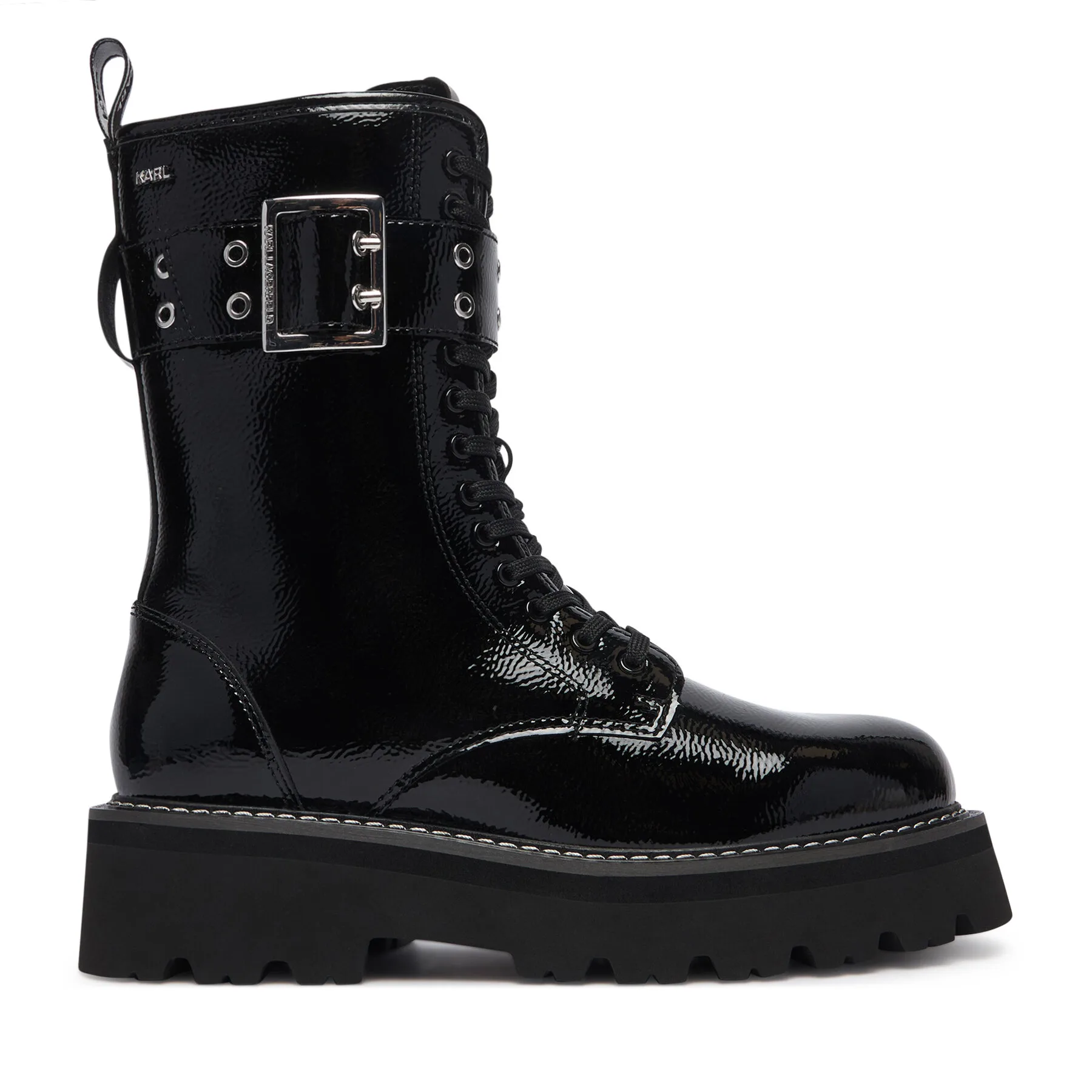 Зимни обувки KARL LAGERFELD Kyla KL43475 Черен – Дамски равни боти