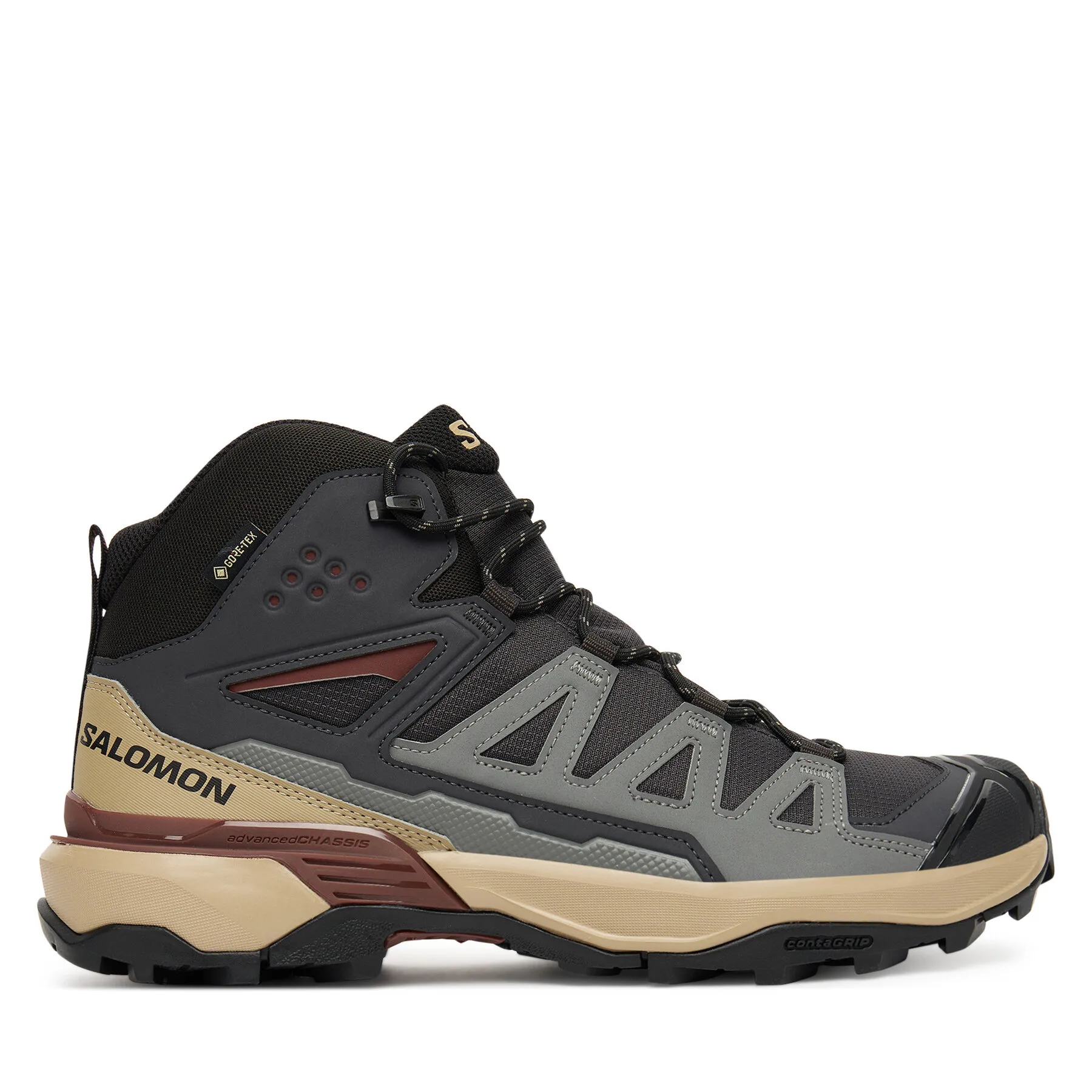 Мъжки високи туристически обувки Salomon Ultra 360 Mid Gore-Tex сиви – Мъжки високи трекинг обувки