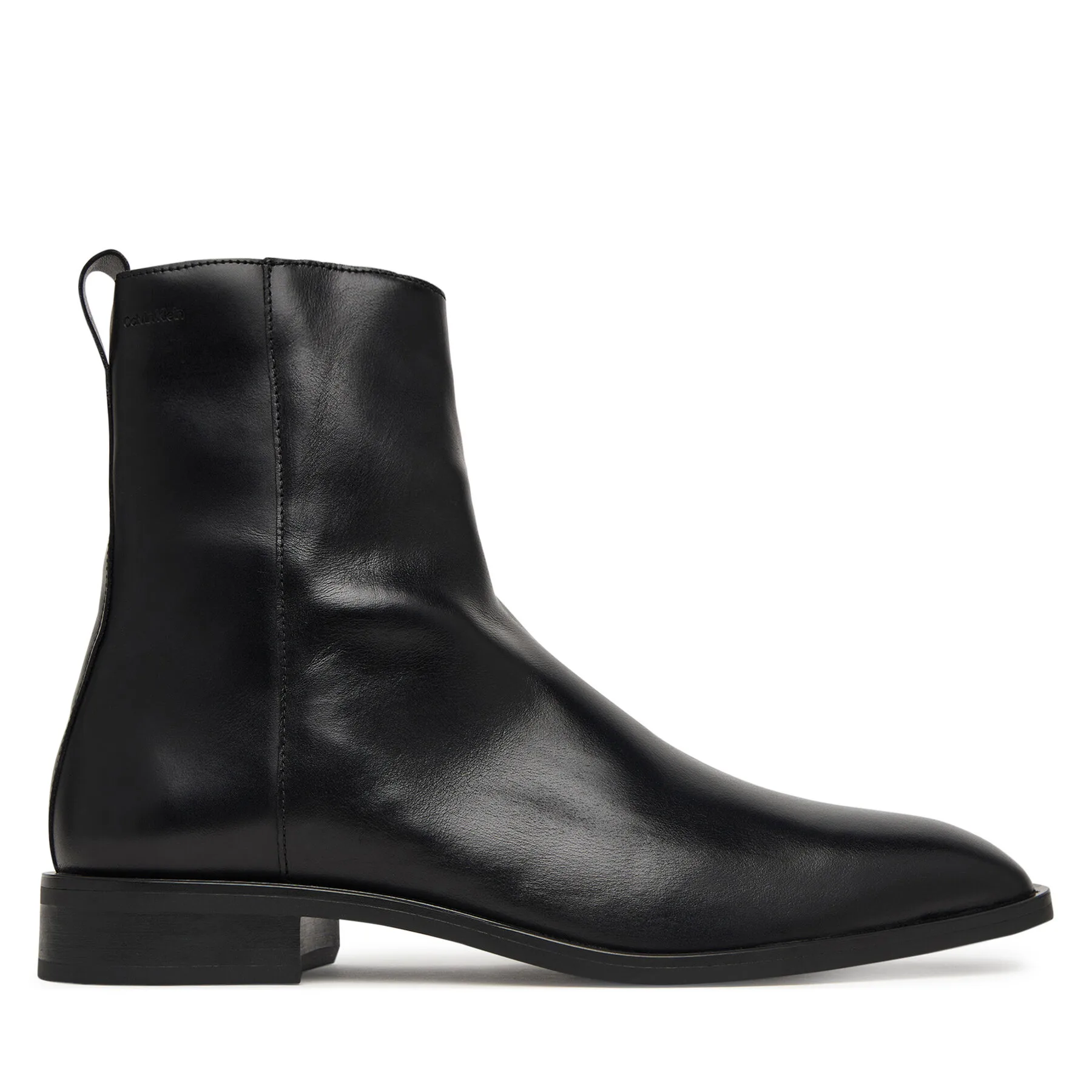 Мъжки ботуши Calvin Klein Slim Clean Zip Boot Lth черни – Черен