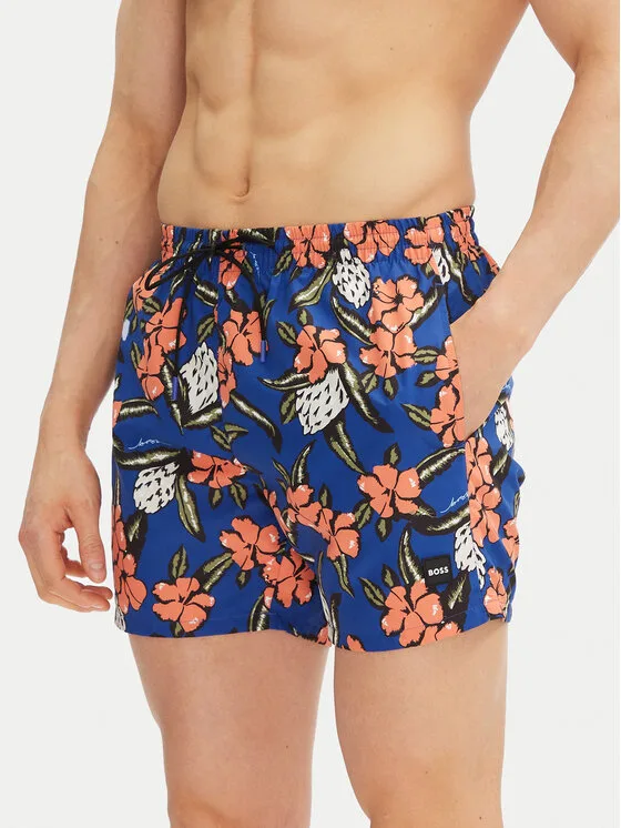BOSS Плувни шорти Piranha 50508844 Син Regular Fit – Мъжки бански