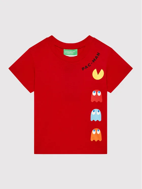 United Colors Of Benetton Тишърт PAC-MAN 3096G102F Червен Regular Fit – Мъжки тениски