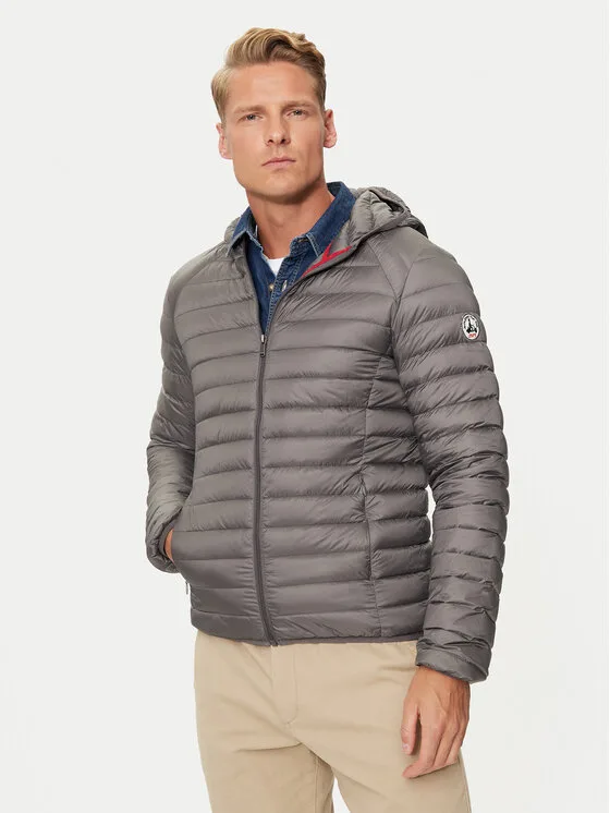 Jott Пухено яке Nico P000MDOW01 Сив Slim Fit – Мъжки пухени якета