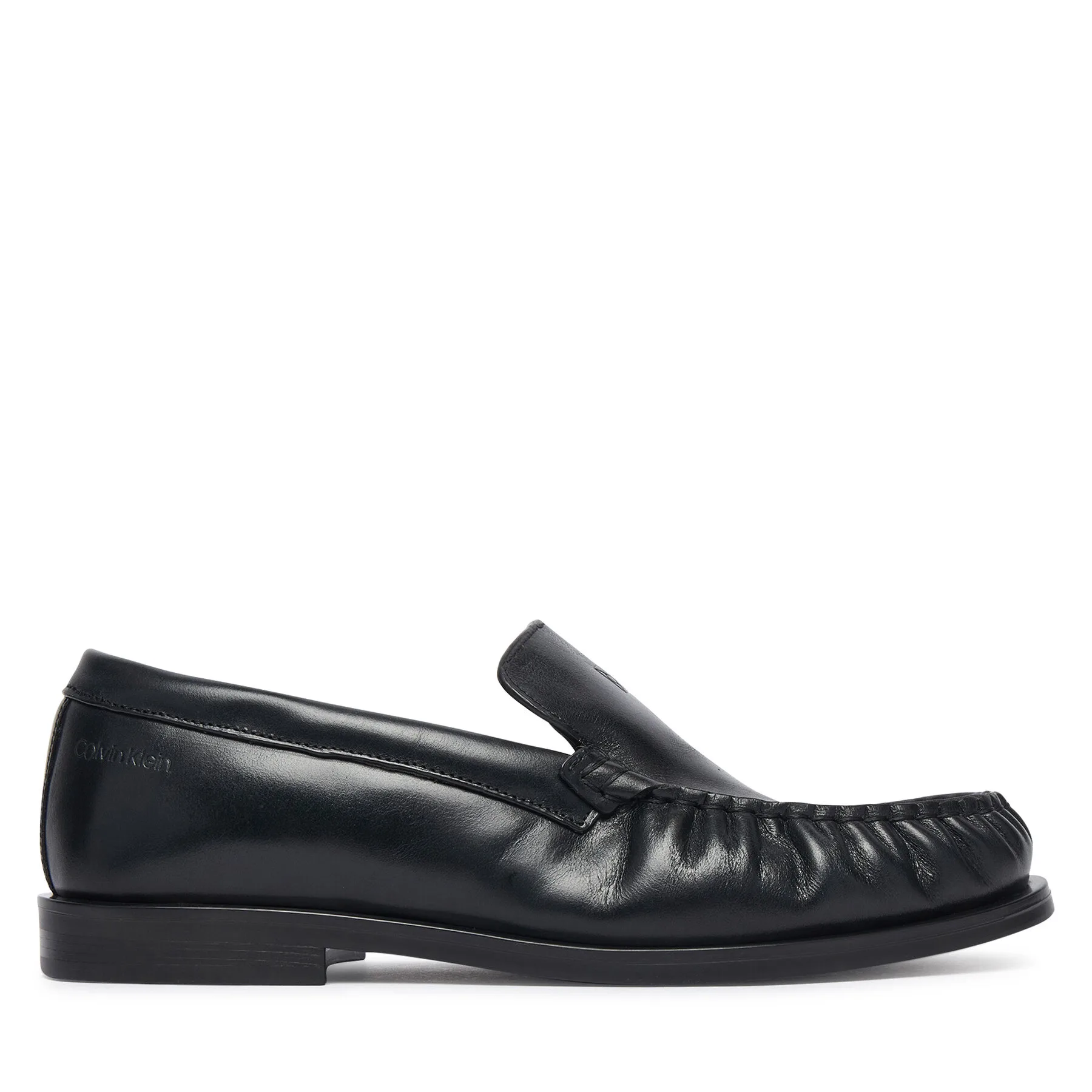 Дамски мокасини Calvin Klein Round Essential Lth черни – Черен