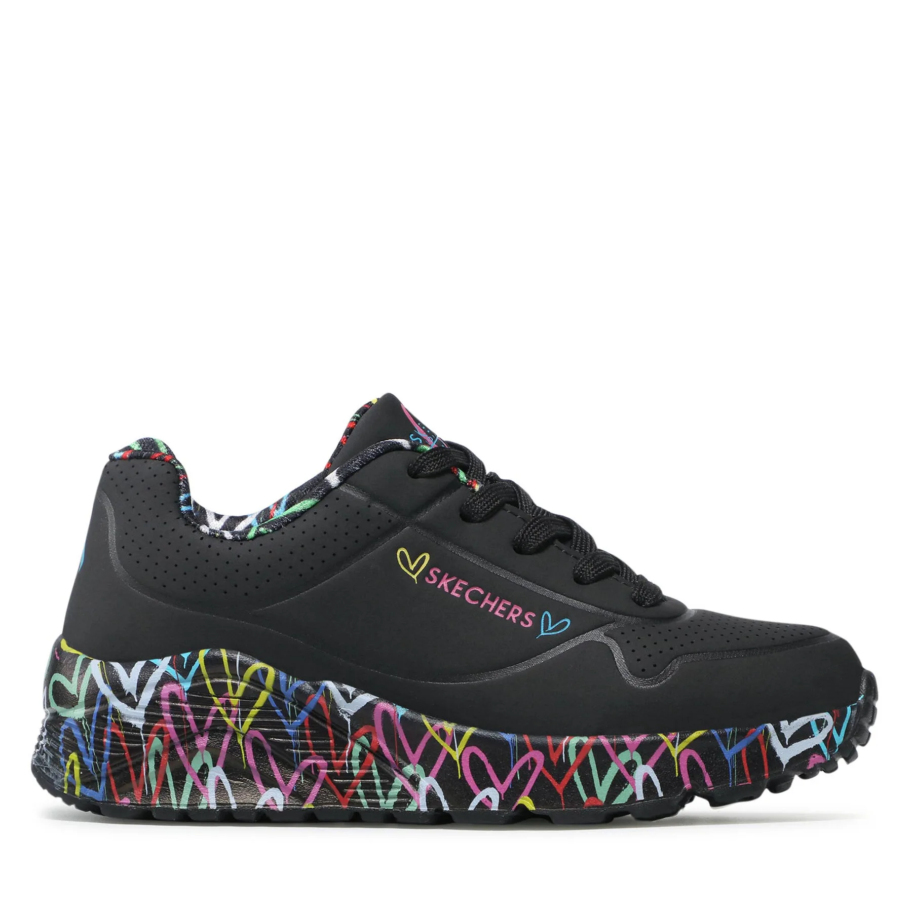 Детски маратонки Skechers Uno Lite Lovely Luv черни – Черен – Маратонки за момичета