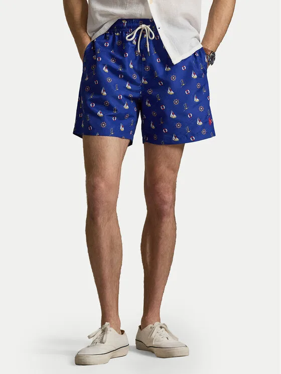 Мъжки плувни шорти Polo Ralph Lauren 710B14030001 тъмносини – Мъжки бански