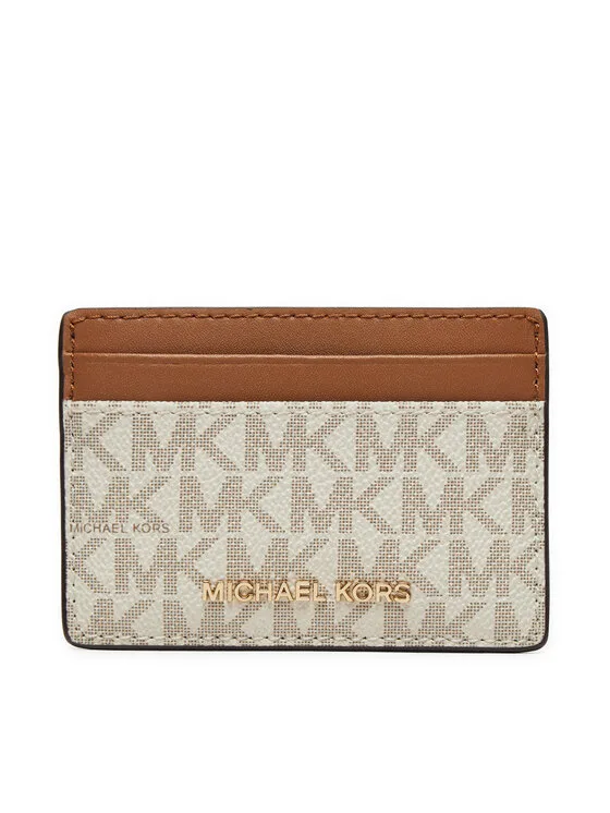 MICHAEL Michael Kors Калъф за кредитни карти 32F1GJ6D0B Екрю – Кремав – Картодържатели