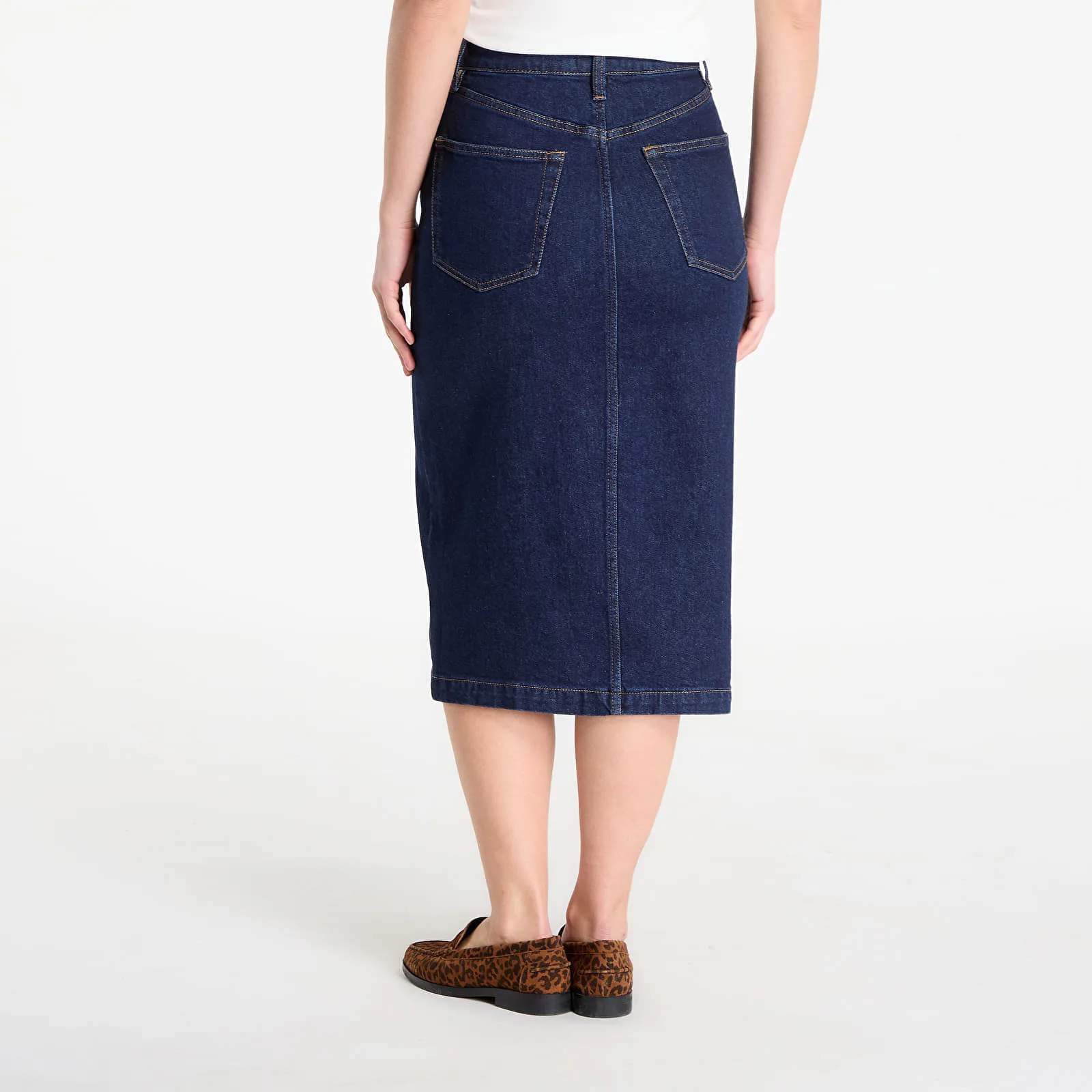 Пола Calvin Klein Jeans Denim Zip Front Skirt Blue 29 – Дамски поли