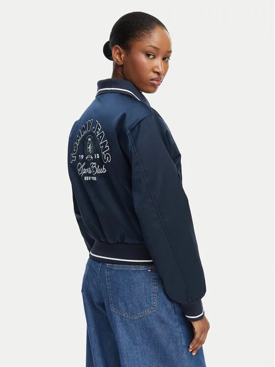 Tommy Jeans Яке бомбър Tjw Coach DW0DW23153 Тъмносин Regular Fit – Дамски бомбър якета