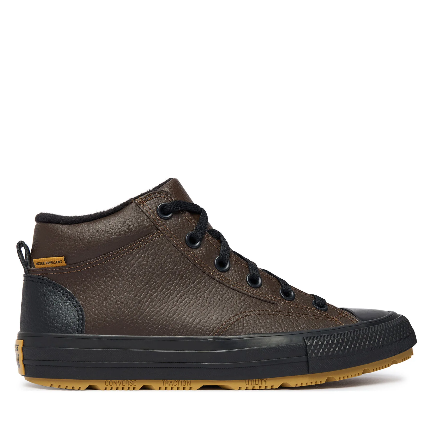 Детски високи кецове Converse Chuck Taylor All Star Malden Street кафяви