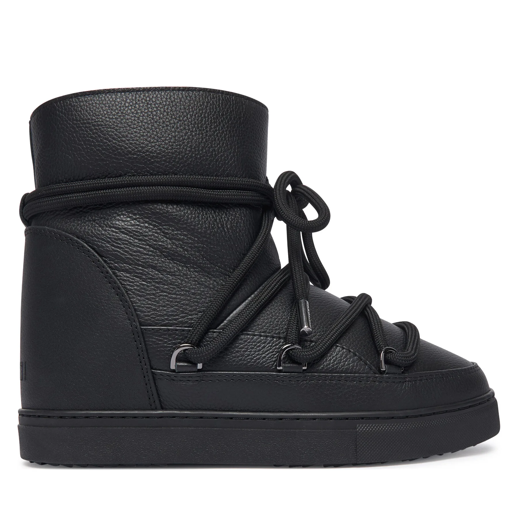 Дамски апрески Inuikii Full Leather Wedge черни – Черен