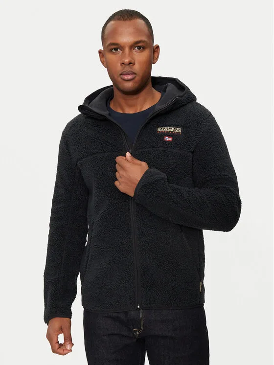 Napapijri Полар T-Tynik NP0A4IA8 Черен Regular Fit – Мъжки суитшърти и худита