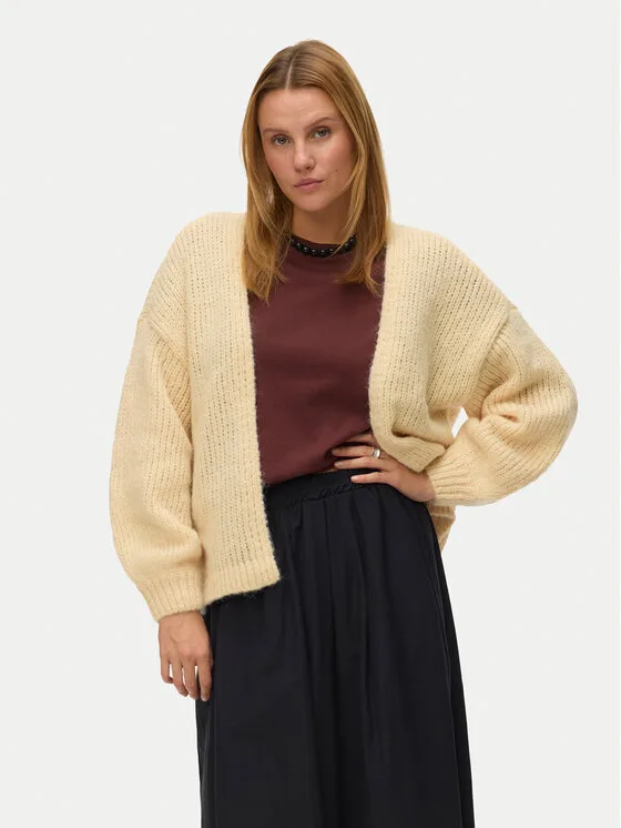 Vero Moda Кардиган Maybe 10273101 Жълт Oversize – Дамски жилетки